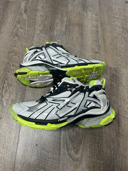 Preowned Balenciaga Runner Grey Neon Size 45 (No Box)