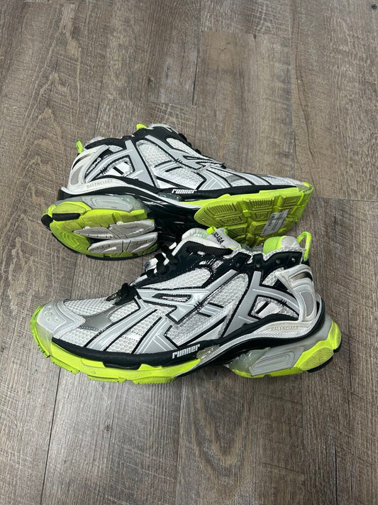 Preowned Balenciaga Runner Grey Neon Size 45 (No Box)