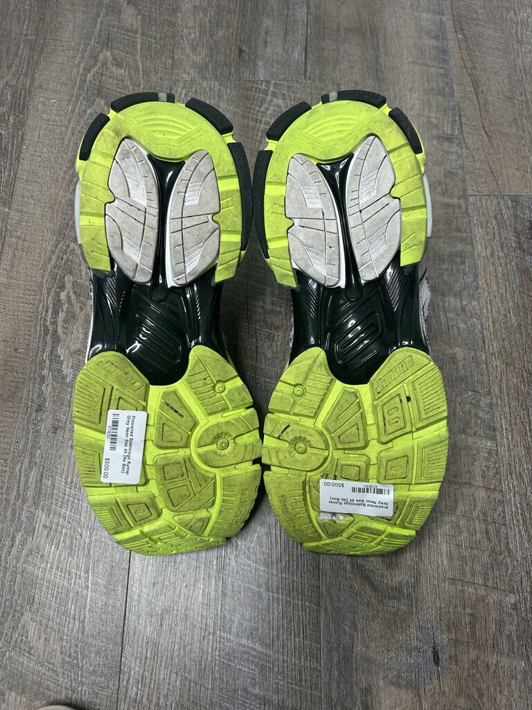 Preowned Balenciaga Runner Grey Neon Size 45 (No Box)