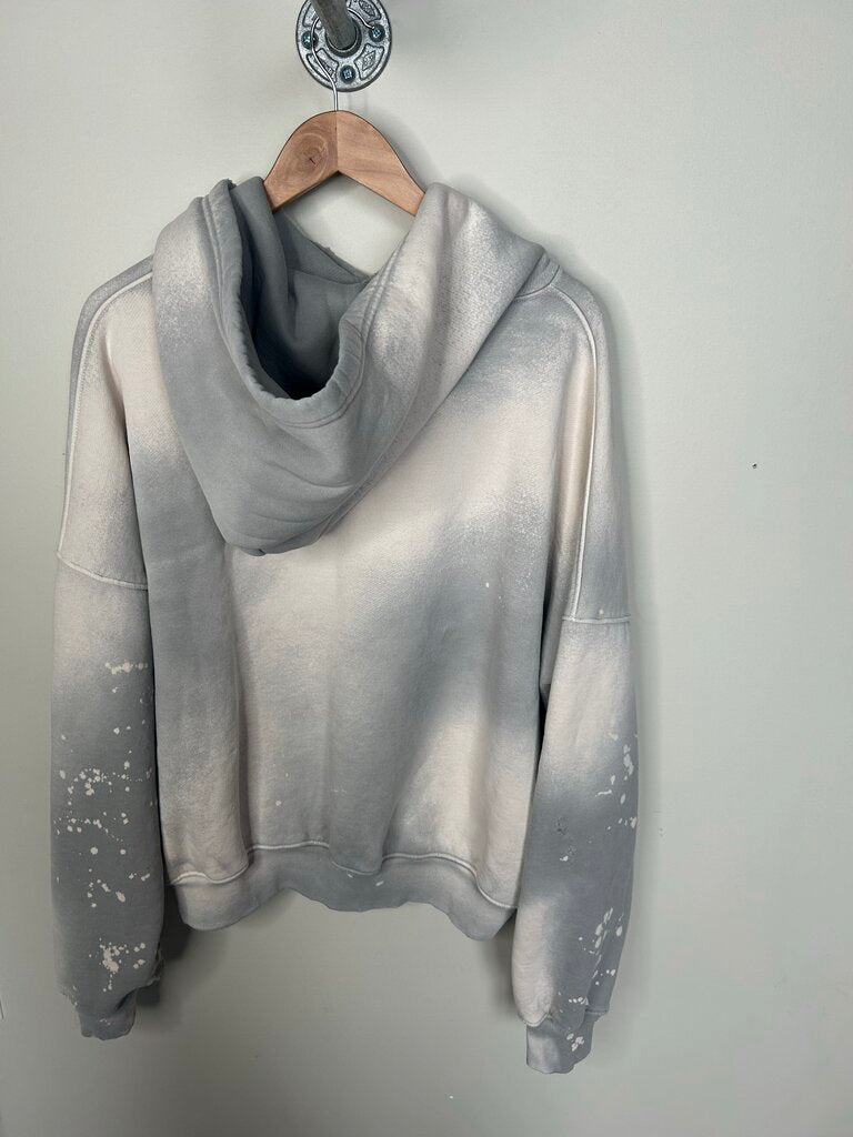 New Wealth Comte Grey Dye Collegiate Hoodie Size Large