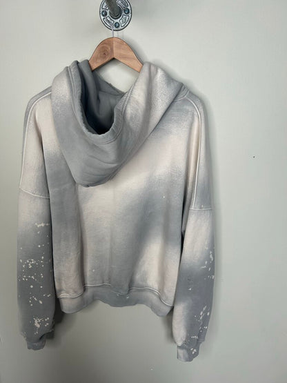 New Wealth Comte Grey Dye Collegiate Hoodie Size Large