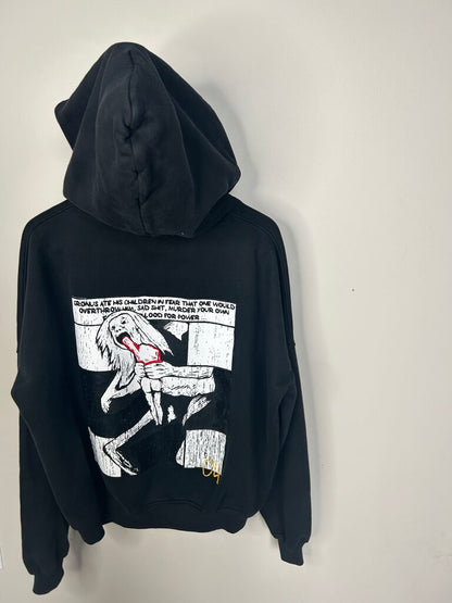 New Wealth Comte Dead Presidents Black Hoodie Size Small