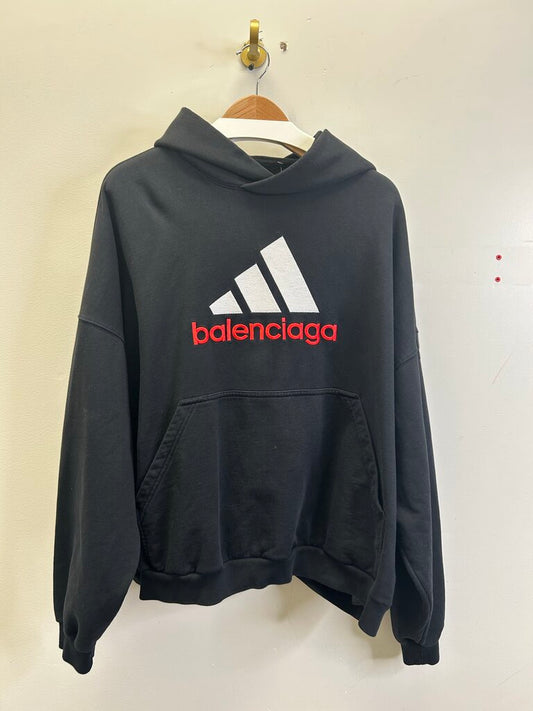 Preowned Balenciaga Adidas Hoodie Size Medium