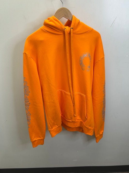 New Chrome Hearts Orange Silver Hoodie Sz.Medium