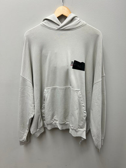 Preowned Balenciaga Grey Tape Hoodie Size 1