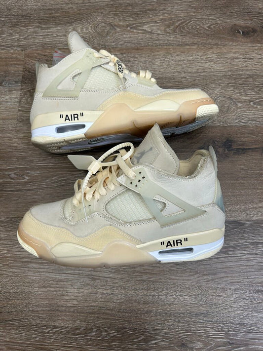 Preowned Jordan 4 Off Whit Sail Size 9W (7.5M) (No Box,No Insole)