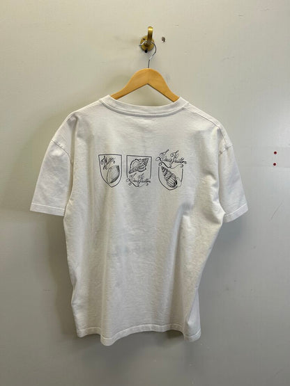 Preowned Louis Vuitton White Shell Tee Size Large