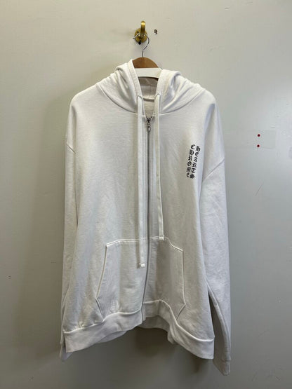 New Chrome Hearts White Vertical Logo Hoodie Size XXL