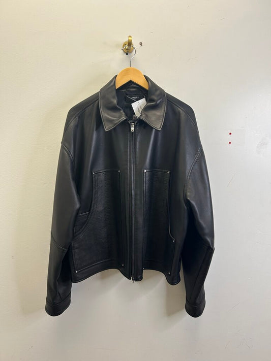 New Amiri Leather Work Jacket size 54