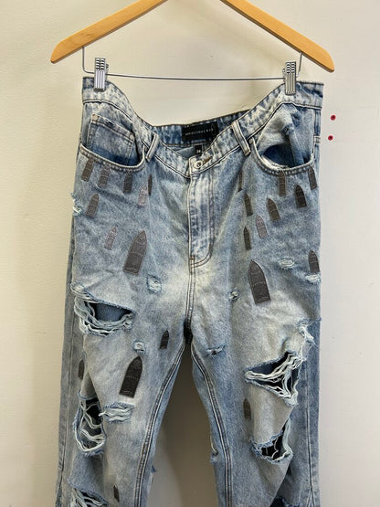 Preowned WDW Lightwash Pin Denim Size 38