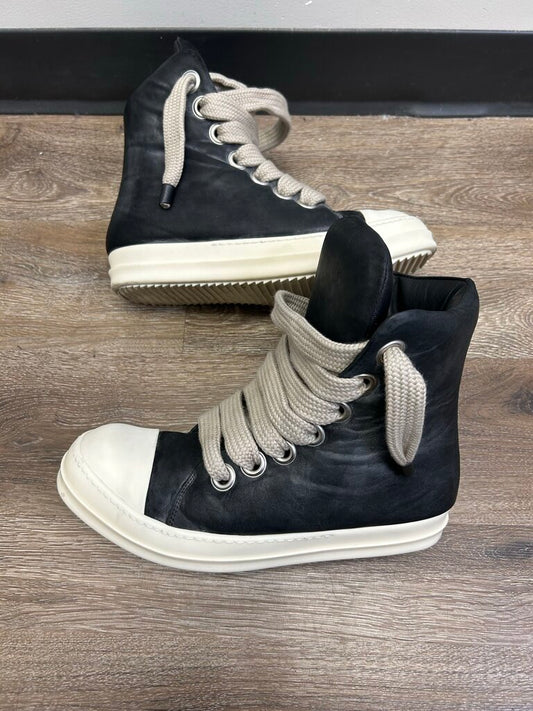Preowned Rick Owens Ramone High Puff Jumbo Lace Grey Size 43.5