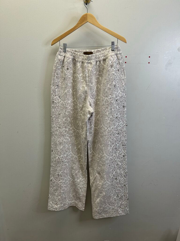 New Birth Of Royal Child White Paisley Sweatpants Size L