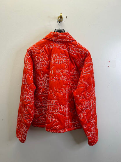 Preowned Louis Vuitton Red Embroider Jacket size 50(M/L)