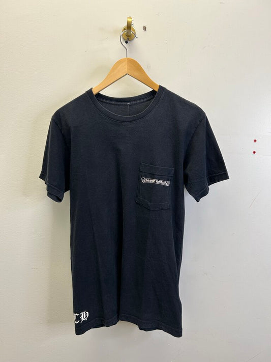 Preowned Chrome Hearts Black Scroll Star Tee Size Medium