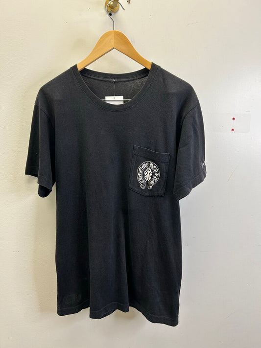 Preowned Chrome Hearts Black Flag Cross Tee Size Large