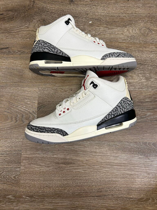 Preowned Jordan 3 White Cement Size 9