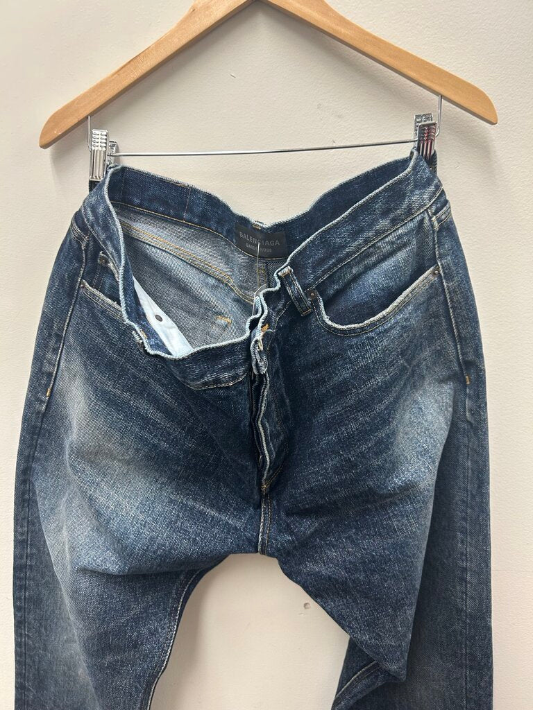 Preowned Balenciaga Heavy Raw Denim Size 36
