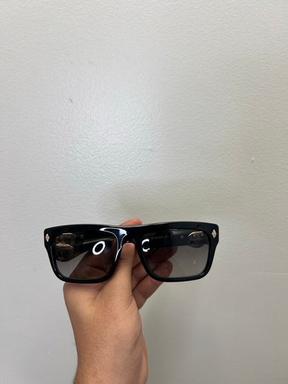 Preowned Chrome Hearts Sluss Bussin II Black Gold Frames