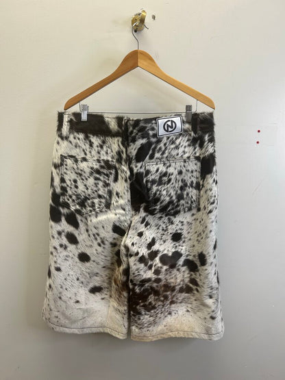 New NYRVA Black/White Mohair Shorts Size 36