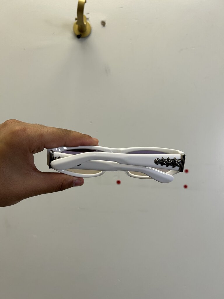 Preowned Chrome Hearts White Roller Frames