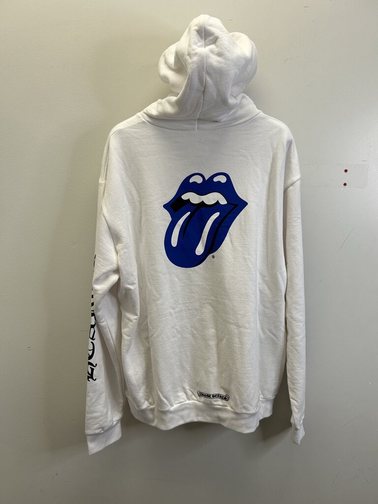 New Chrome Hearts White Rolling Stones Hoodie Size XL