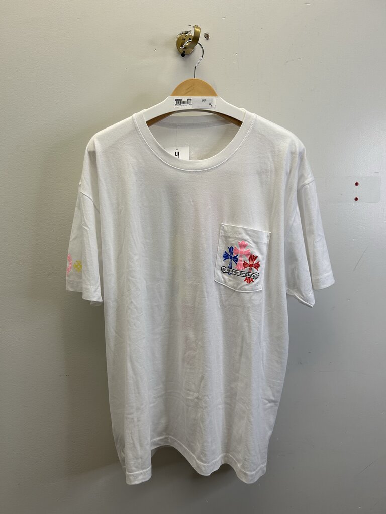 New Chrome Hearts White Multi Color Cross Tee Size XXL