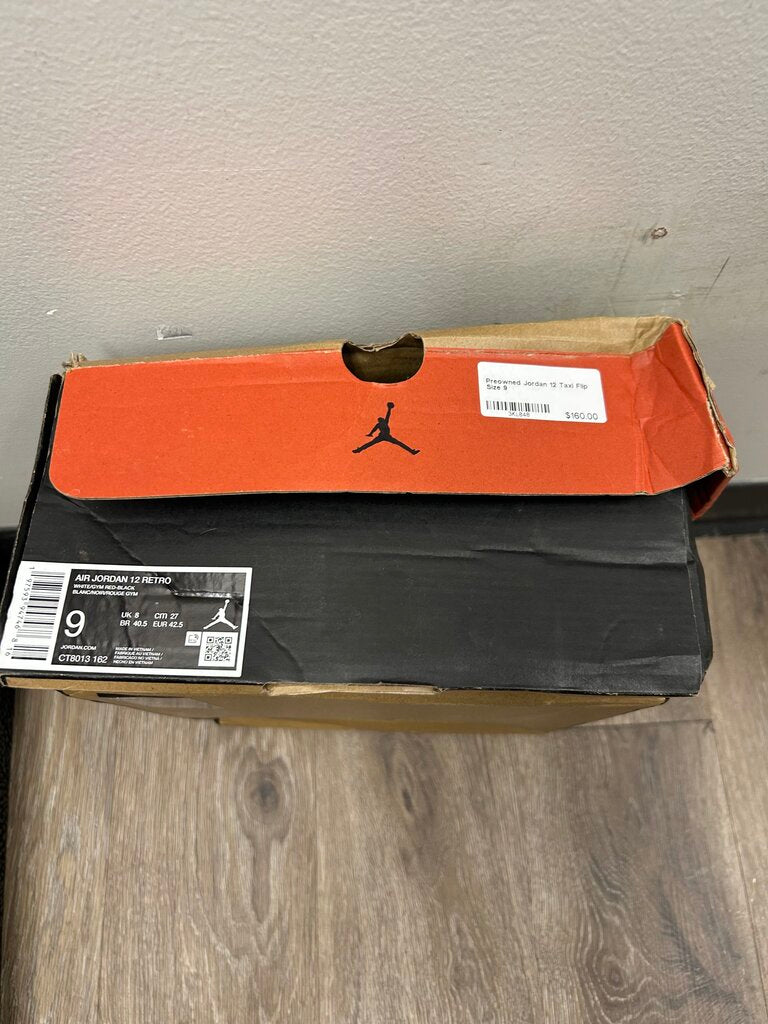 Preowned Jordan 12 Taxi Flip Size 9