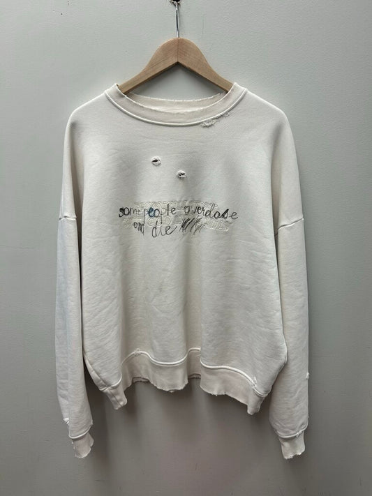Preowned Paly Cream Overdose Crewneck Size L/XL