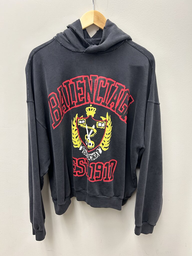 Preowned Balenciaga Est/ 1917 Hoodie Size Medium