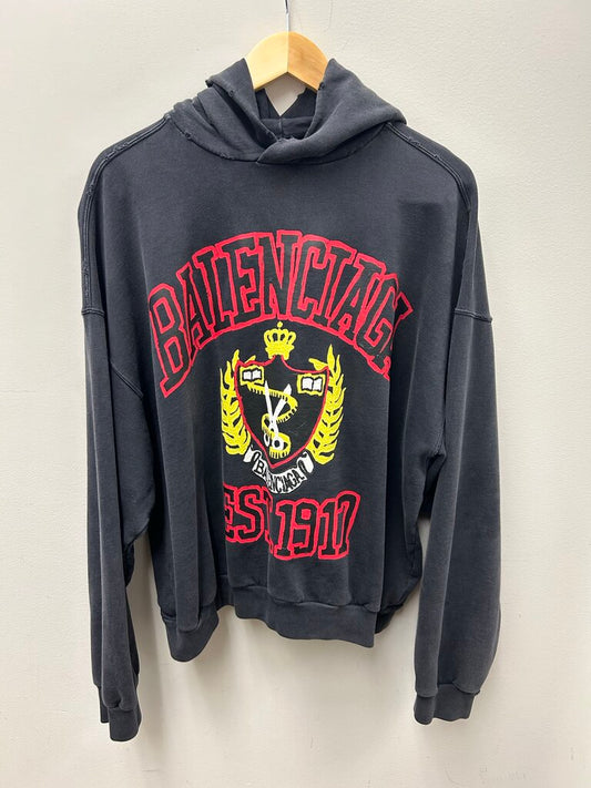 Preowned Balenciaga Est/ 1917 Hoodie Size Medium