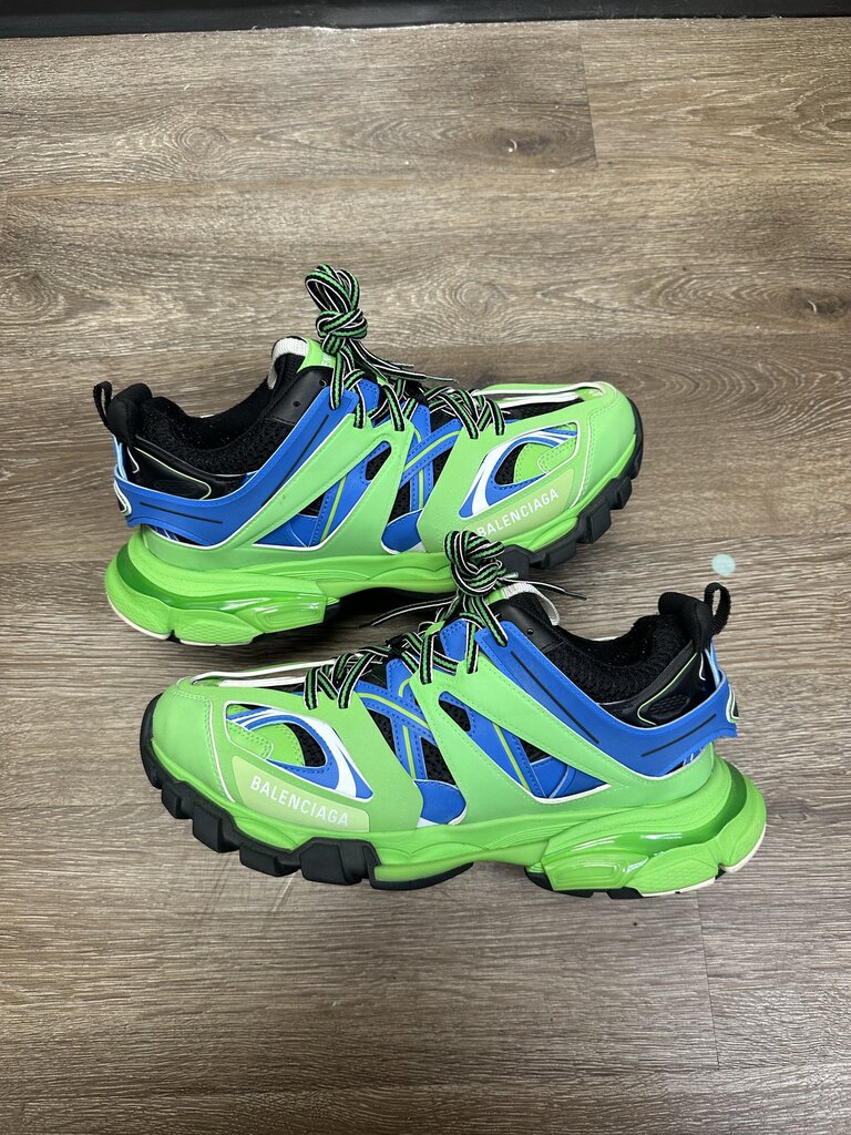 Preowned Balenciaga Tracks Green Blue Size 42