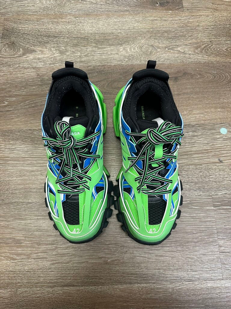 Preowned Balenciaga Tracks Green Blue Size 42