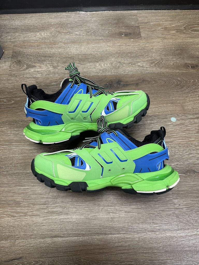 Preowned Balenciaga Tracks Green Blue Size 42