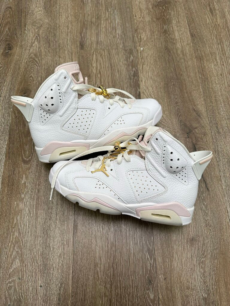Preowned Jordan 6 Gold Hoops Sz 7