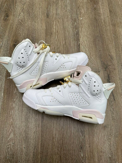 Preowned Jordan 6 Gold Hoops Sz 7