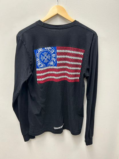 Preowned Chrome Hearts Flag LS Sz M