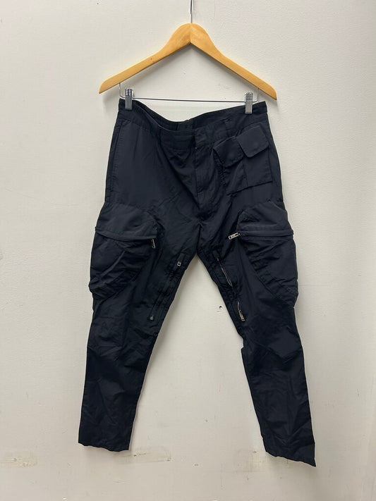 Preowned Givenchy Black Zipper Nylon Pants Size 52