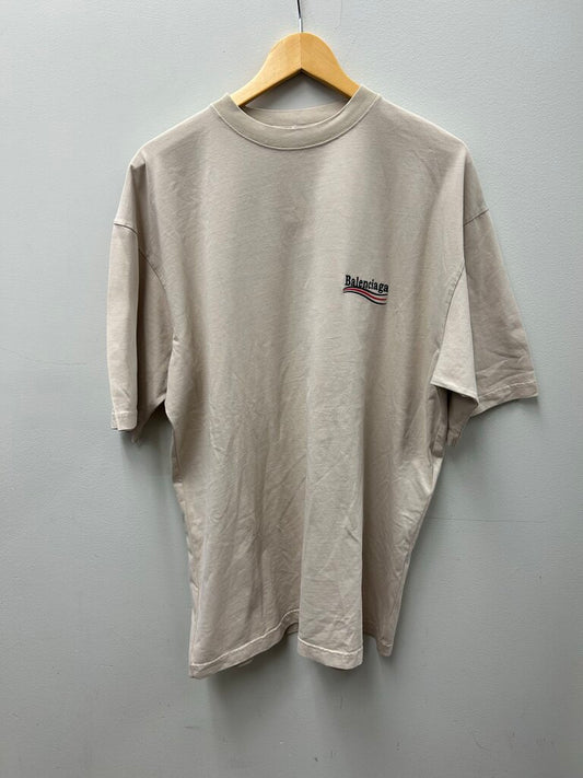 New Balenciaga Tee Tan Campaign Sz.Medium