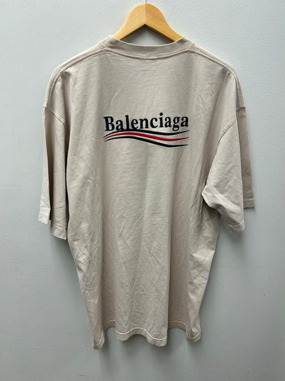 New Balenciaga Tee Tan Campaign Sz.Medium