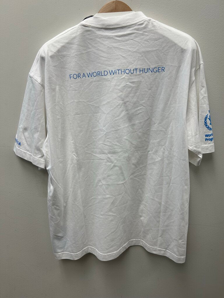 New Balenciaga Tee Blue White Campaign Sz.Medium