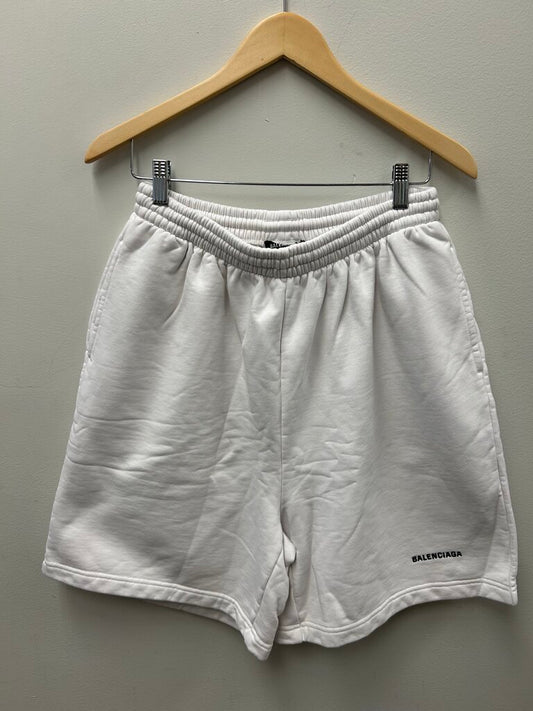 New Balenciaga White Black logo Shorts Sz.XXS