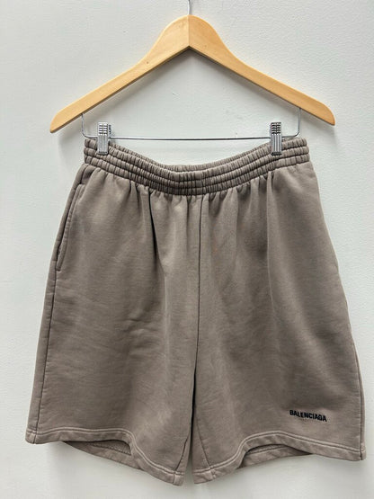 New Balenciaga Brown Black logo Shorts Sz.XXS