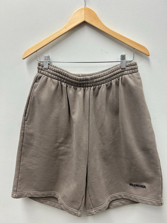 New Balenciaga Brown Black logo Shorts Sz.XXS