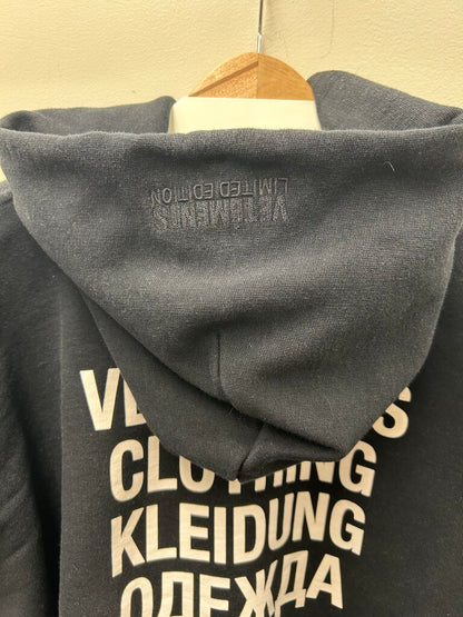 Preowned Vetemnts Hoodie Black White Clothing Sz.Large