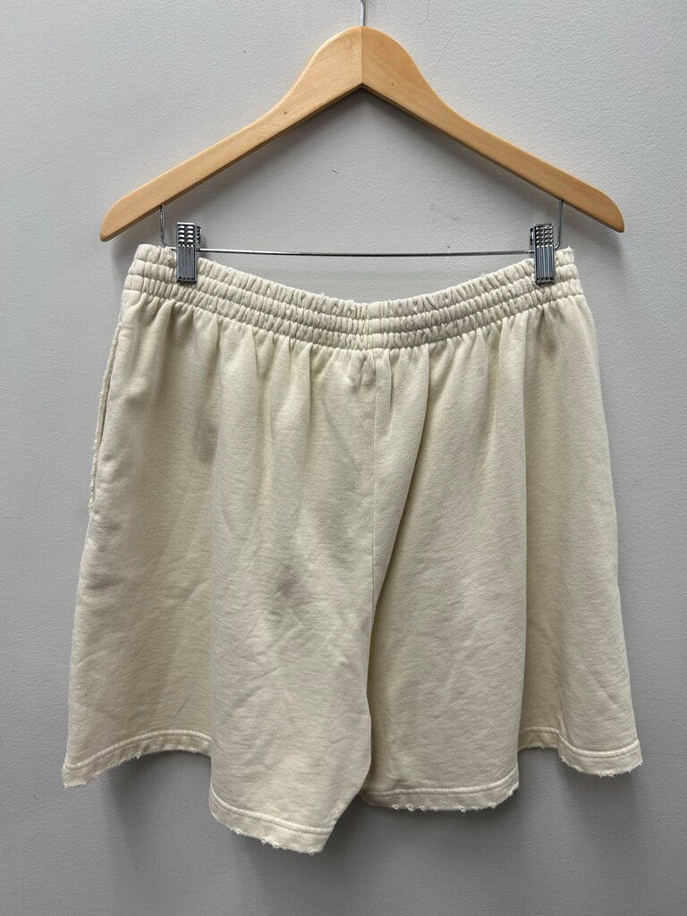 New Balenciaga Cream BB Paris Shorts sz.L