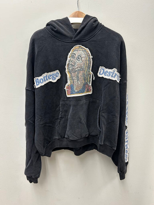 New Bottega Desires Stain Glass Black Hoodie Size Large