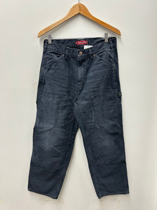 New Supreme Black Double Knee Size 30