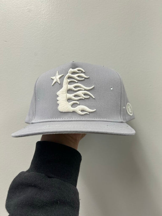 New Hellstar Grey Rhinestone Hat