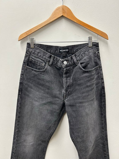 Preowned Balenciaga Flare Grey Denim size 29