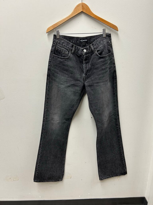 Preowned Balenciaga Flare Grey Denim size 29